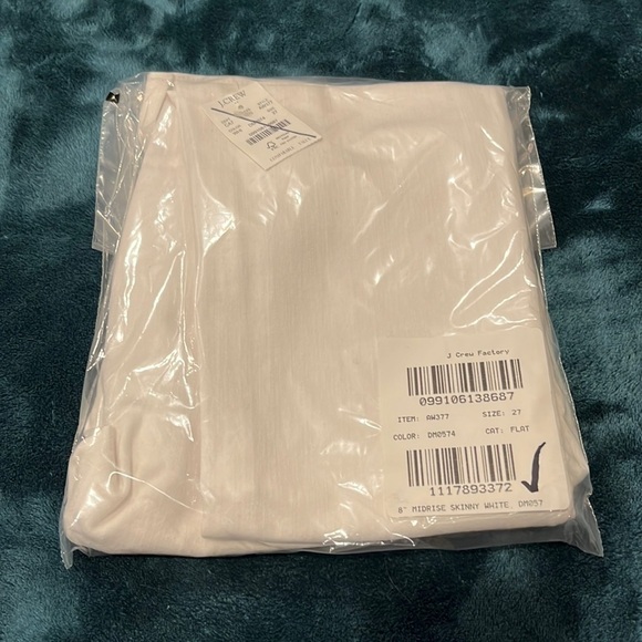 J. Crew Factory 8" rise white skinny jeans signature stretch AW377 - Picture 6 of 8